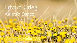 EDVARD GRIEG  Anitras Dance  Animated Violin TAB [upl. by Huebner]