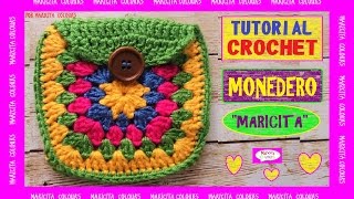 Monedero  bolsita a Crochet por Maricita Colours Tutorial Gratis [upl. by Lednew]