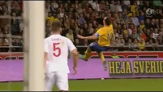 Zlatan Ibrahimovic  Sweden vs England Overhead kick from 30 yards [upl. by Hosea]