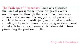 Summary of Indians Textualism Morality and the Problem of History by Jane Tompkins [upl. by Steddman]