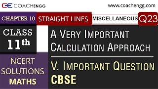 STRAIGHT LINES Exercise Miscellaneous Question 23  NCERT Chapter 10  Class 11 CBSE Maths Solutions [upl. by Gilmore]