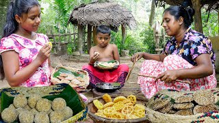 Bakini Kawumtable full of traditional Srilankan sweet ready to be servedvillage kitchen recipe [upl. by Saffier]