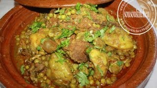 Tajine dagneau aux artichautsLamb Tajine with artichoke طاجين بالقوق [upl. by Anek912]