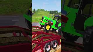 Double Logs vs Flatbed Trailer Truck vs Train  Beamng Drive 10 [upl. by Gillie]