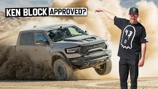 Ken Block Fully Sends a Brand New 702hp ‘22 Ram TRX Sandblast Edition in Johnson Valley It RIPS [upl. by Pallas]