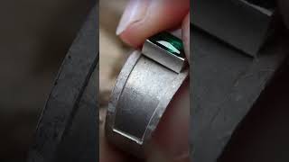 crafting unique chain ring with Tourmaline gemstone jewelrymakingprocess [upl. by Eibo]