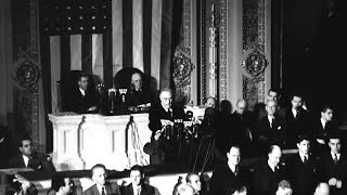 President Roosevelt Speech America Declares War on Japan 08121941 [upl. by Stambaugh]