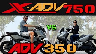 Honda ADV 350 vs XADV 750 Rider Experience Pros amp Cons  English [upl. by Eniwtna]