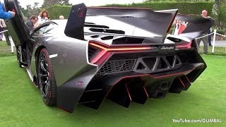 Lamborghini Veneno SOUND Start Up  Driving On The Road [upl. by Sparhawk]