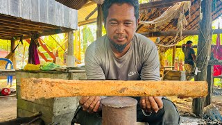 Knife Making  Forging A SURVIVAL KNIFE From The Rusty AXLE [upl. by Berfield]