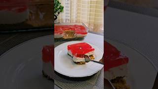 Strawberry Jelly Cake Recipe  Jello Mousse Cake  No Bake Jelly Dessert  Eras Kitchen shorts [upl. by Ajit244]