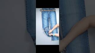 How to make long shikt  old jeans👖 new design cutting and stitching shikt sewing fashion stylies [upl. by Sundin]