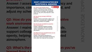 4 Most Common Job Interview Questions and Answers [upl. by Lunseth]