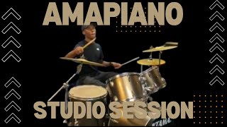 Amapiano Studio Session Sneak peak  Drum Covered an Amapiano Song  Bloopers  Had Fun [upl. by Caro]