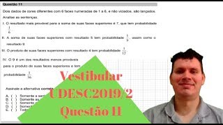 42 Vestibular UDESC 20192 Questão 11 [upl. by Uamak]