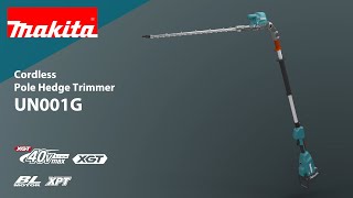 Makita 600mm 2358quot Cordless Pole Hedge Trimmer UN001G [upl. by Roleat]