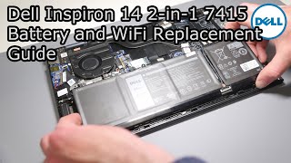 DELL Inspiron 14 5000 2 in 1 i7 11th How To Replace Battery Disassembly [upl. by Simonette]