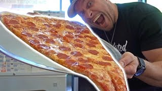 Worlds LARGEST Pizza Slice Challenge [upl. by Ylrehc]