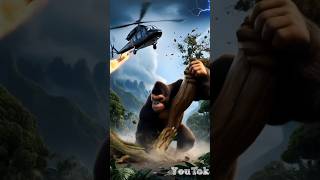 King Kong Vs Helicopter  YouTok kingkong helicopter [upl. by Swayder]