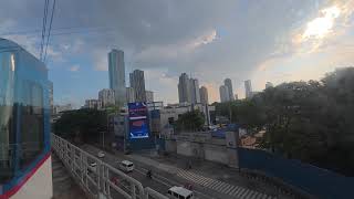 EDSA View from MRT 3 Train North Ave Station to Taft Ave Station [upl. by Gun]