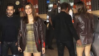 Saiee Manjrekar and Salman Khan Meet after So Long at Antim Trailer Launch Party Dabangg 3 Couple [upl. by Silevi]