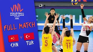 China 🆚 Turkey  Full Match  Women’s Volleyball Nations League 2019 [upl. by Eisenstark]