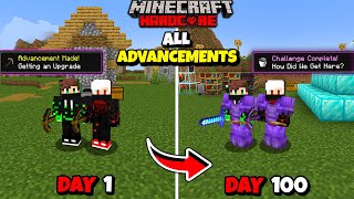 We Completed ALL ADVANCEMENTS In 100 Days In Minecraft Hardcore  Duo 100 Days [upl. by Kristo]