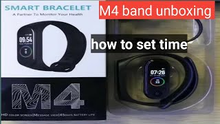 M4 Band Unboxing how to set time m4 band [upl. by Airtemak]