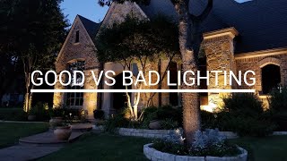 Good vs Bad Lighting Outdoor lighting examples [upl. by Ataliah]