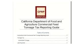 How to Report Commercial Feed Inspection Tonnage Tax [upl. by Stroup]