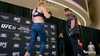 UFC 215 Amanda Nunes Valentina Shevchenko Workout Highlights  MMA Fighting [upl. by Phippen]