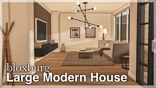 Bloxburg  Large Modern House Speedbuild interior  full tour [upl. by Mercier]