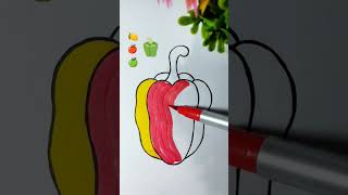 Satisfying Arts 🫑🍋🍎🍏 shorts satisfying trending art [upl. by Ariaz]