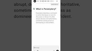 What is Peremptory [upl. by Aihtnis167]