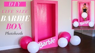 Barbie Box DIY  Dollar Tree Barbie Box DIY Tutorial [upl. by Earahc]