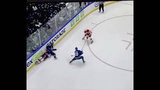 JT Miller hit on Kevin Rooney Canucks Flames [upl. by Ttayh]