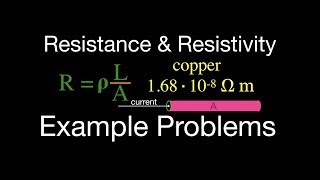 Resistance amp Resistivity Example Problems [upl. by Simetra]