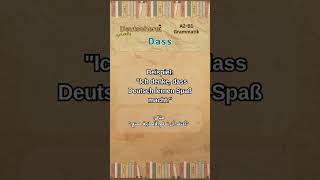 quotDassquot erklärt  شرح quotdassquot الماني Deutsch [upl. by Pearse]