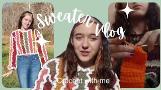 •°crocheting a sweater°•crochet vlog 4 [upl. by Anitsuj]