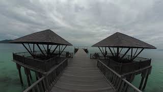 BatuBatu Resort Tengah Island Pulau Tengah Mersing Johor walk through during low tide [upl. by Ahsenyt819]