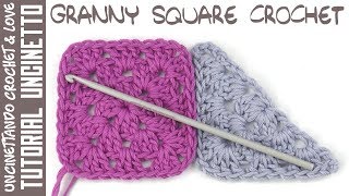 Mattonella Granny Square Classica  Tutorial Uncinetto sub Eng y Esp [upl. by Chuch]