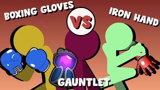 Supreme Duelist Stickman Animation Boxing Gloves vs Gauntlet vs Iron Hand [upl. by Nev]