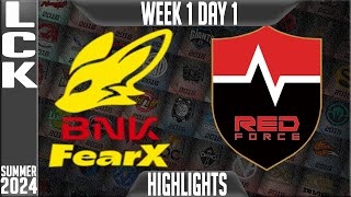 FOX vs NS Highlights ALL GAMES  LCK Summer 2024 W1D1  BNK FearX vs Nongshim Week 1 Day 1 [upl. by Shirberg888]