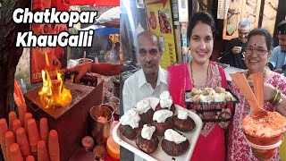 घाटकोपर खाऊगल्ली मध्ये आम्ही हे 7 प्रकार खाल्ले  Ghatkopar Khau Galli 7 Food Items  Shubhangi Keer [upl. by Eittah]