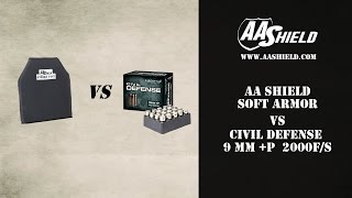 AA SHield Soft Armor VS CIvil Defense 9 mm P 2000fs Body Armor Bullet Proof Test and Review [upl. by Naman]