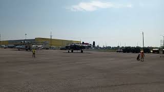 B25 Mitchell start up Canadian Warplane Heritage hamont [upl. by Ydolem]