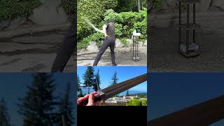 Kingston Arms Type XIV Arming Sword Sharpened WILL IT CUT Sword Cutting Compilation shorts [upl. by Compton]