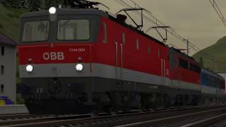 ÖBB Rh 1114 Tauernbahn Schwergüterzug Schwarzach St Veit Führerstandsmitfahrt Train Simulator 2017 [upl. by Onia]