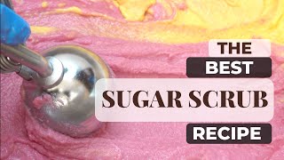 The BEST Emulsified Sugar Scrub Tutorial Free Recipe [upl. by Oloap349]