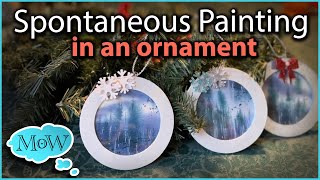 Easy Watercolor Christmas Ornament Great Gift Full Tutorial [upl. by Yeoj]